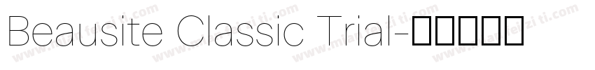 Beausite Classic Trial字体转换